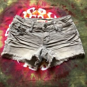 1st Kiss Sequined Denim Short Shorts